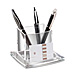 CEP 2140411 Acrylight Pencil/Cup Holder, 4'' x 4-1/2'' x 3-1/2'', Clear, CEP2140411, CEP 2140411