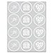 Geographics 45932 Embossed Seals, Self Adhesive, 48/PK, Silver, GEO45932, GEO 45932