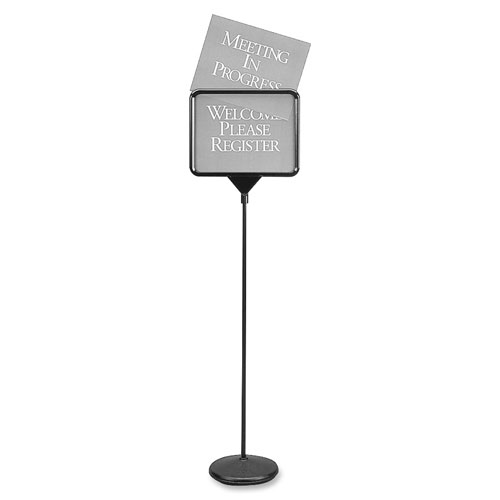 Quartet Free Standing Pedestal Sign, BLACK