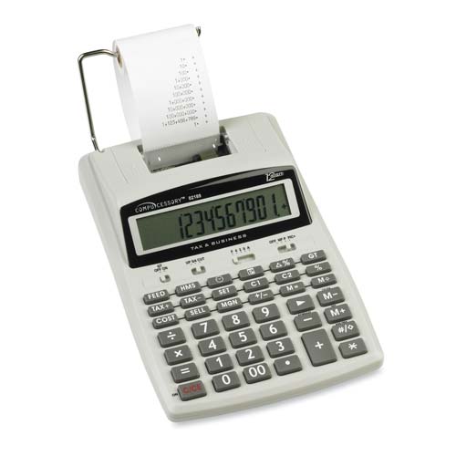 Compucessory 10-Digit Print Display Calculator, IVORY