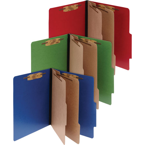 ACCO Color Coded Top Tab Folders w/ Fasteners, DARK GREEN