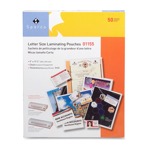 Sparco Laminating Pouches, CLEAR