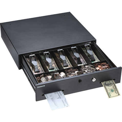 MMF Industries Metal Cash Drawer w/Alarm, GRAY