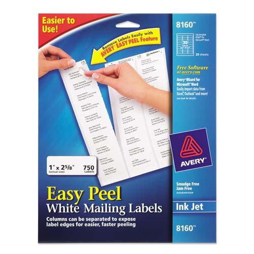 Avery 8160, Labels InkJet