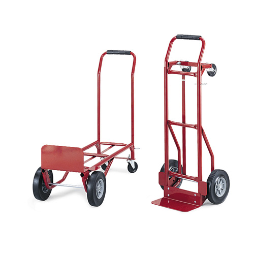 Safco Convertible Industrial Hand/Platform Trucks, RED
