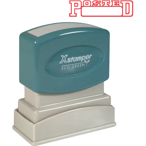 Posted Ink Stamp, 1/2"x1-5/8", Red Ink