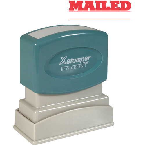 Mailed Ink Stamp, 1/2"x1-5/8", Red Ink