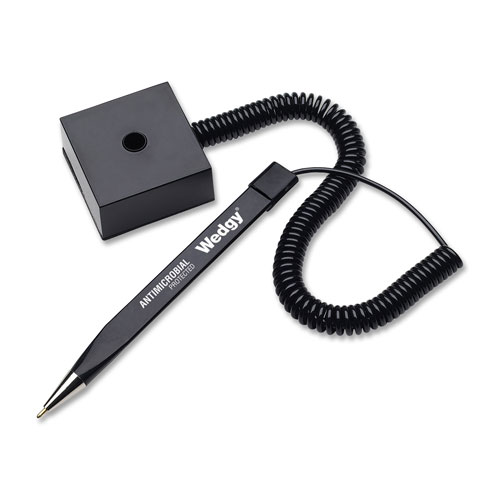 MMF Industries Square Base Wedgy Coil Pen, BLACK