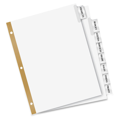 WorkSaver« Big Tab Insertable Dividers, 5- tab, Multi-Color