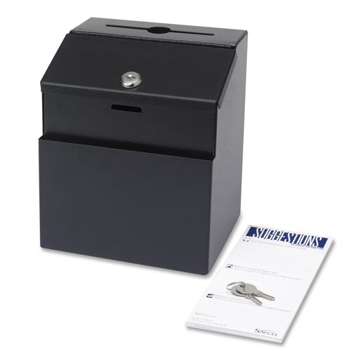 Safco Steel Suggestion Box, BLACK