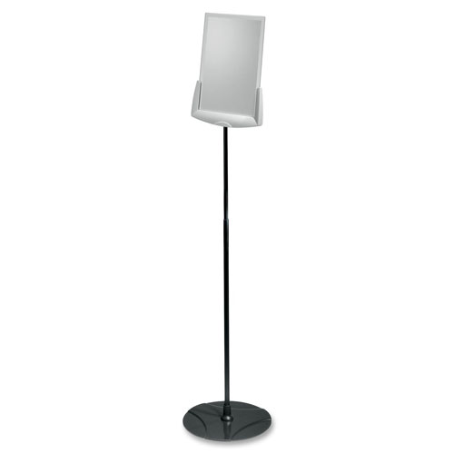 Durable Floor Model Sign Holder, GRAY