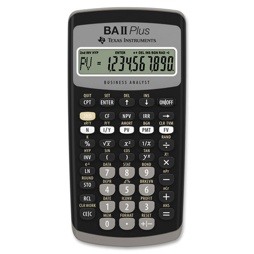 Texas Inst. BAII Plus Financial Calculator w/Case