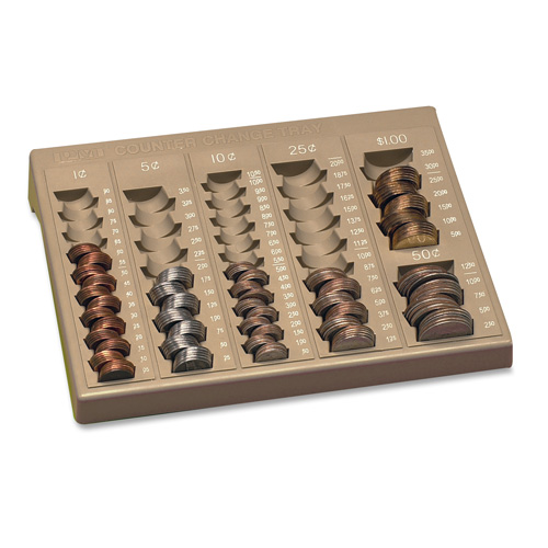 Counter Change Tray, 9-3/4"x7-5/8"x1-5/8", Pebble Beige
