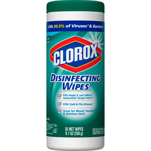 Disinfecting Wipes, 35 Wipes/Tubs, Fresh Scent