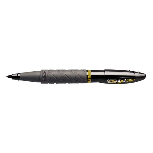 Bic Grip Bullet Point Permanent Markers, BLACK