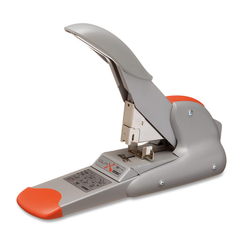 Heavy-Duty Stapler, 2-170 Sheet Capacity, Silver/Orange