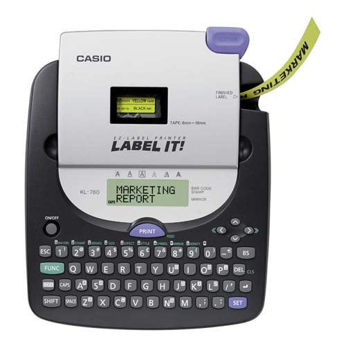 Casio KL780 Economy Label Printer, STEEL GRAY
