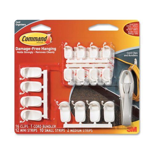 3M Command Cord Clip w/ Command Adhesive , PUTTY