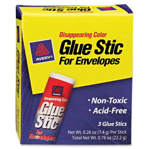 Avery Disappearing Color Glue Stic, CLEAR