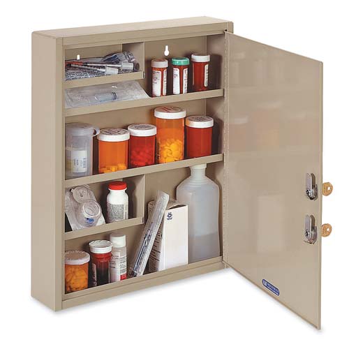 MMF Industries Dual-Locking Drug Cabinet, SAND