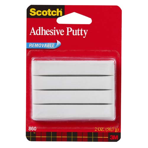 3M Scotch Removable Adhesive Putty, WHITE