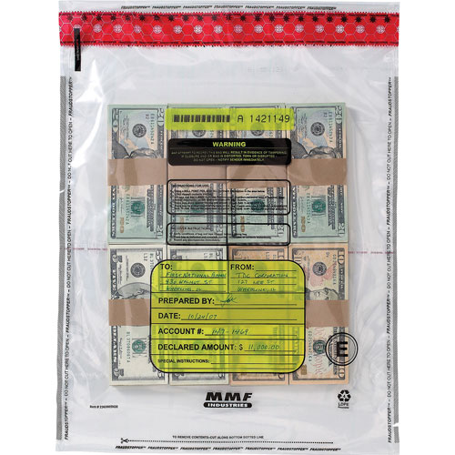 MMF Industries Tamper Evident Bundle Bags, CLEAR