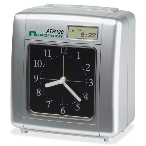 Acroprint Wall Mountable Electronic Time Clock, OFF WHITE