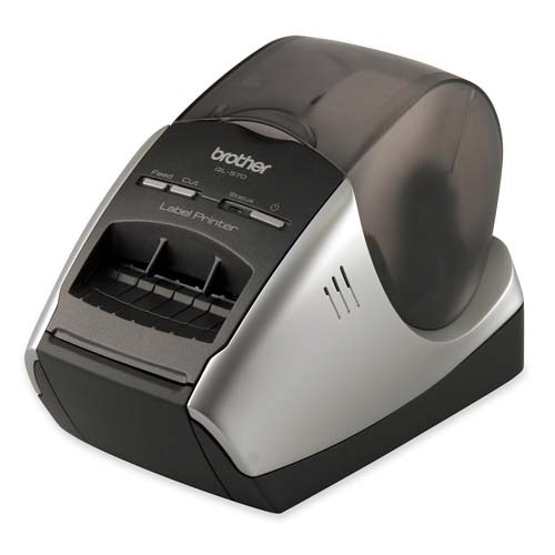 Brother QL570 Automatic Cut Label Printer, SILVER & BLUE