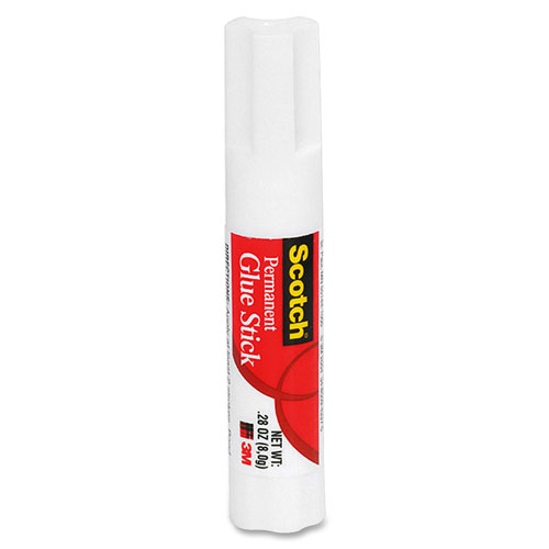 3M Permanent Adhesive Glue Sticks, WHITE