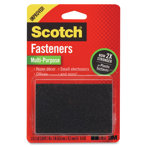3M Scotch Interlocking Reclosable Fasteners, BLACK