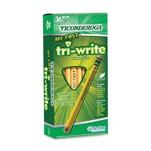 Dixon Ticonderoga Tri-Write Beginner No. 2 Pencils, YELLOW