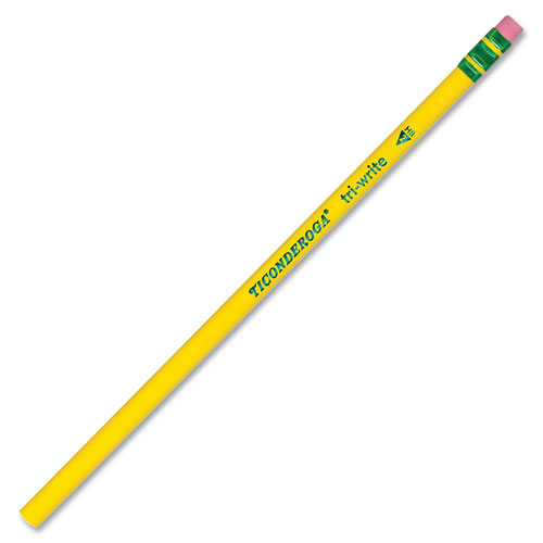 Dixon Ticonderoga Tri-Write No.2 Pencils, YELLOW