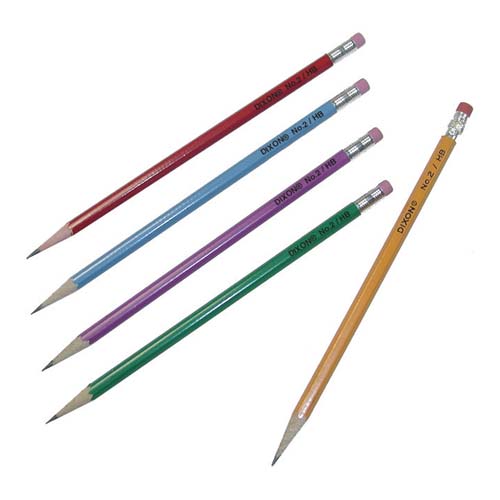 Dixon No. 2 Graphite Core Pencils, ASSORTED