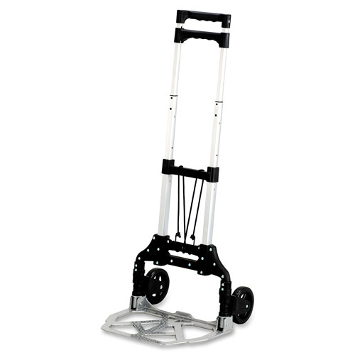 Safco Stow & Go Lightweight Hand Truck, SILVER AND BLACK