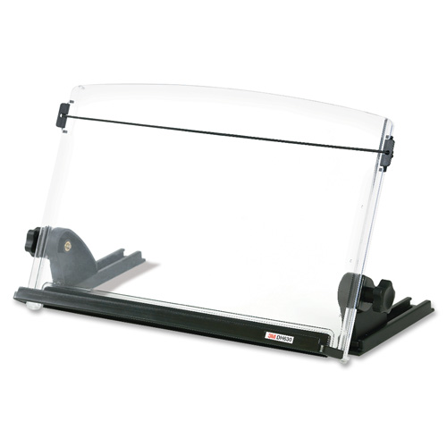 3M In-Line Adjustable Document Holder, CLEAR & BLACK