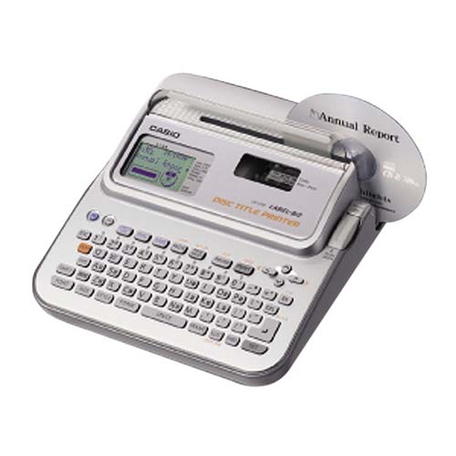 Casio CWL300 2-in-1 Label/Disc Title Printer, SILVER