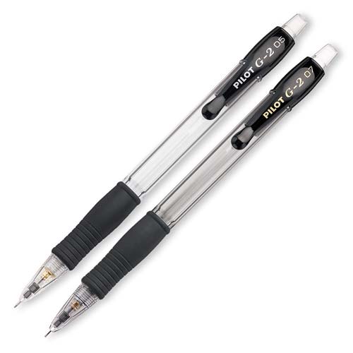 Mechanical Pencil, Rubber Grip, Refillable, .5mm, Black