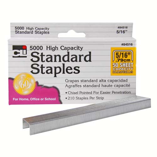 Standard Chisel Staples, 5/16", Stainless Steel