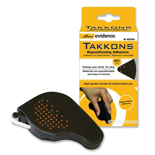Ampad Takkons Dots Double-sided Tape Dispensers, GRAY