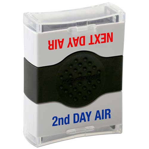Cosco Self-ink Dual Message Next Day/2nd Day Air, BLACK/WHITE