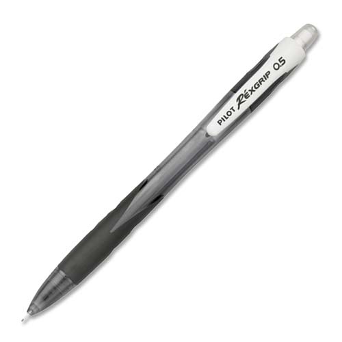 Mechanical Pencil,Rubber Grip,Refillable,.7mm,2/PK,Black