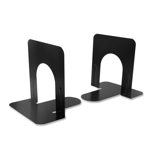 Bookends, Non-skid, 5", Steel, 2/PR, Black