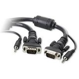 Belkin VGAUXGA Monitor Cable with 3.5mm Audio - HD-15 Male Mini-phone - HD-15 Male - 10ft