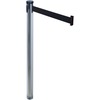 Adjusta-Tape Crowd Control Stanchion Posts, Nylon, 40" High, Black, 2/Box