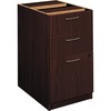 BL Laminate Three Drawer Pedestal File, 15 5/8w x 21 3/4d x 27 3/4h, Mahogany