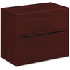 10500 Series Two-Drawer Lateral File, 36w x 20d x 29-1/2h, Mahogany