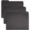 Interior File Folders, 1/3 Cut Top Tab, Letter, Black, 100/Box