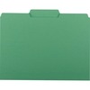 Interior File Folders, 1/3 Cut Top Tab, Letter, Green, 100/Box