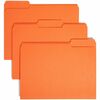 Interior File Folders, 1/3 Cut Top Tab, Letter, Orange, 100/Box