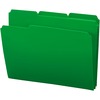 Waterproof Poly File Folders, 1/3 Cut Top Tab, Letter, Green, 24/Box